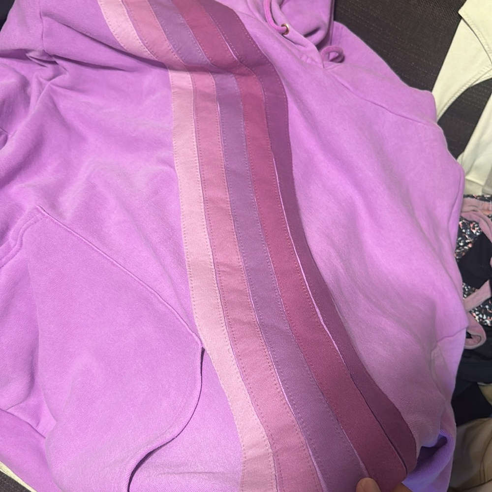 Aviator Nation Lavender Hoodie with Stripes - Picture 4 of 6